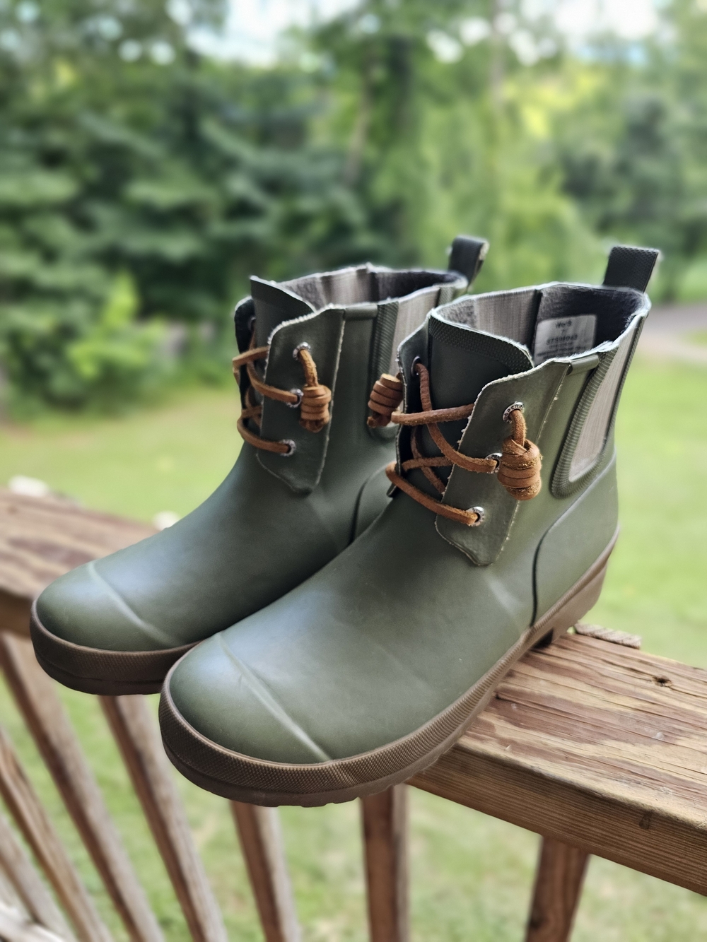 Olive Green Sperry Boots